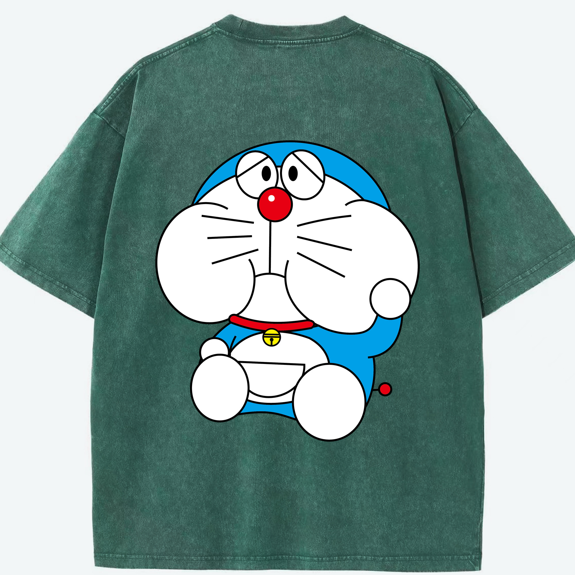 （画像用） ドラえもん Doraemon 綿100% ヴィンテージ風 半袖Tシャツ（背面プリント）